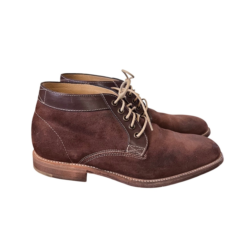 Charles Tyrwhitt Rye Brown Suede Leather‎ Chukka Boots Made in England Mens 7